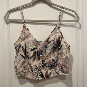 Kendal & Kylie Floral Print Crop Top Size M